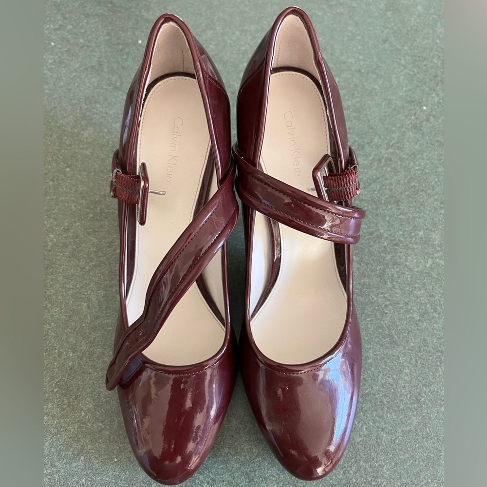 Heals- Burgundy Pattern Leather by Calvin Klein
